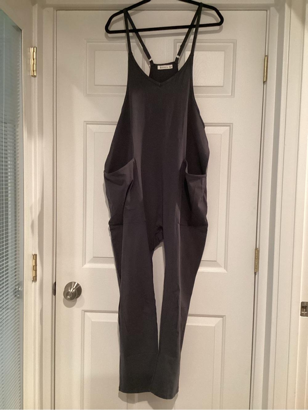 Charcoal Relaxed-Strap Utility Jumpsuit ( Free people dupe)